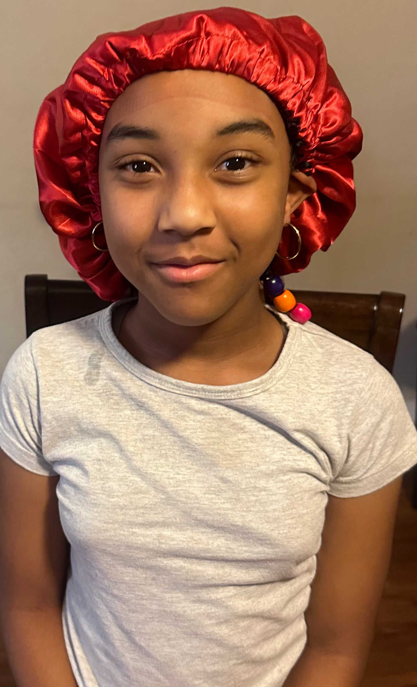 Drawstring Satin Hair Bonnet