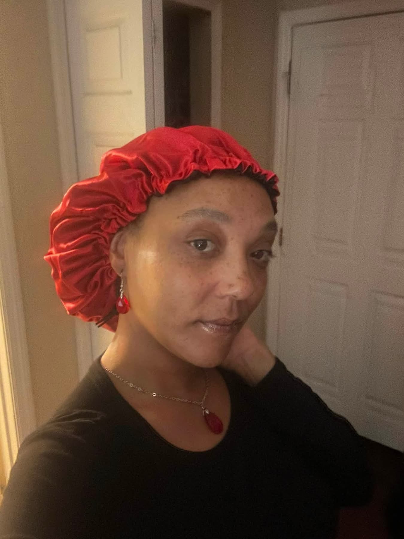 Drawstring Satin Hair Bonnet