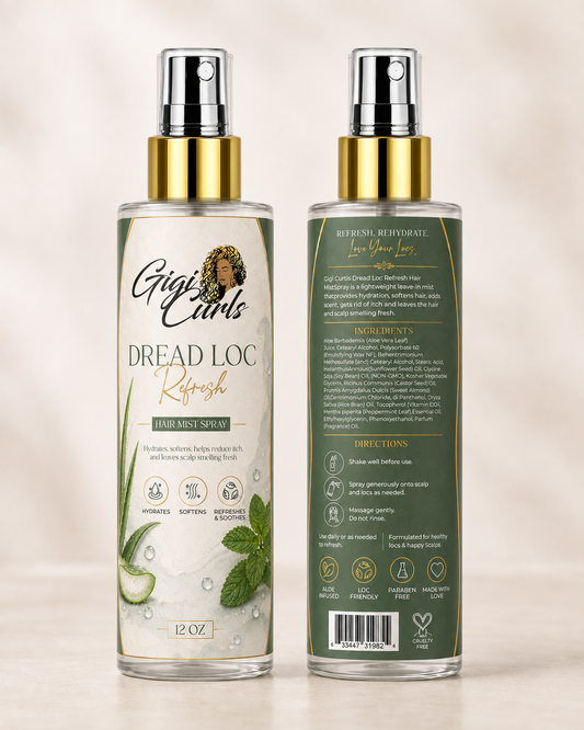 Dread loc refresh hair mist spray